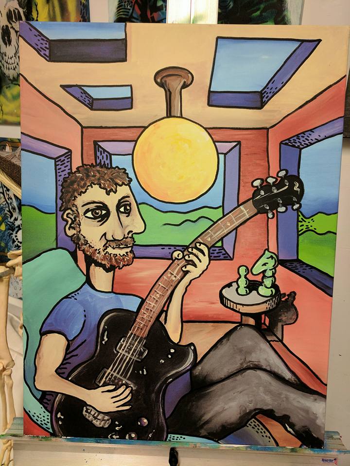 Self Portrait with guitar